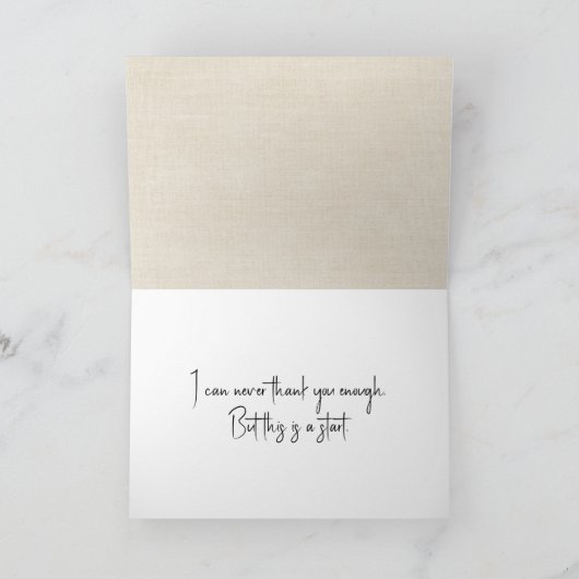 Carte Merci frontalier floral (Intérieur)