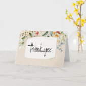Carte Merci frontalier floral (Fleur jaune)