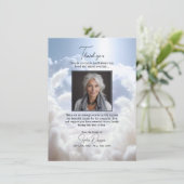 Carte Merci funéraire Ciel Nuages Ciel Bleu Pampas (Debout devant)