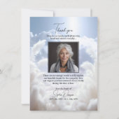 Carte Merci funéraire Ciel Nuages Ciel Bleu Pampas (Devant)