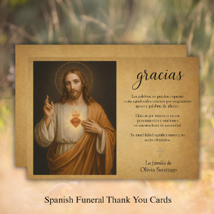 Carte Merci funéraire du Sacré-Coeur espagnol