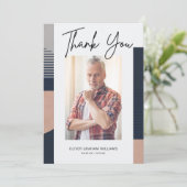 Carte Merci funéraire Photo Sympathie Bereavement (Debout devant)