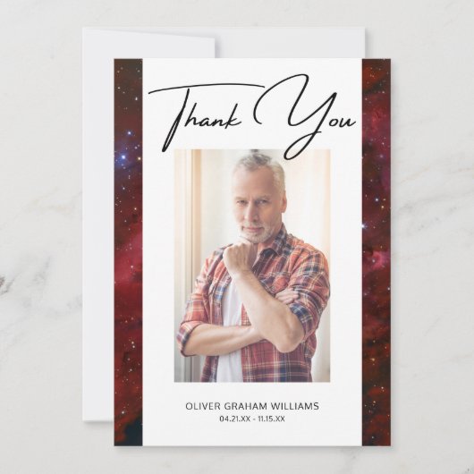 Carte Merci funéraire Photo Sympathie Bereavement (Devant)