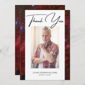 Carte Merci funéraire Photo Sympathie Bereavement (Devant / Derrière)