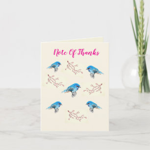 Carte Merci G : Blue Birds Happiness