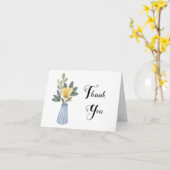 Carte Merci Gentillesse réfléchie Appréciation note (Fleur jaune)