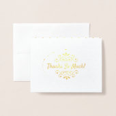 Carte Merci Gold Foil (Devant avec enveloppe)