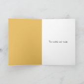 Carte Merci Golden Retriever Puppy dans un pré (Intérieur)