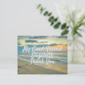 Carte Merci Good Friend Ocean Sunset 0735 Card (Debout devant)