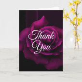 Carte Merci gothique de la fête des fleurs violettes-rou (Fleur jaune)