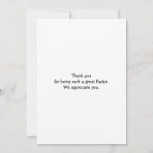 Carte Merci GRAND PASTEUR SERVANT COEUR Moderne (Dos)