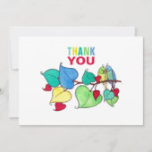 Carte Merci Gras Lovebirds Colorful Illustration Car (Devant)
