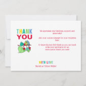 Carte Merci Gras Lovebirds Colorful Illustration Car (Dos)