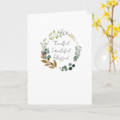 Carte Merci Grateful Blessé Leaf Automne Rustique modern (Fleur jaune)