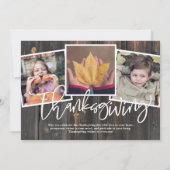 Carte Merci Grateful Blessé Photo Thanksgiving (Dos)