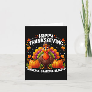 Carte Merci Grateful Bon thanksgiving Turke