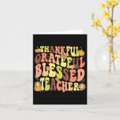 Carte Merci Grateful Professeur Jour d'Action de grâces (Fleur jaune)