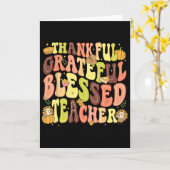 Carte Merci Grateful Professeur Jour d'Action de grâces (Fleur jaune)