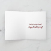 Carte Merci Gratuit Blessé Automne Feuilles Thanksgiving (Intérieur)