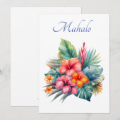 Carte Merci hawaïenne (Mahalo signifie merci) (Devant / Derrière)