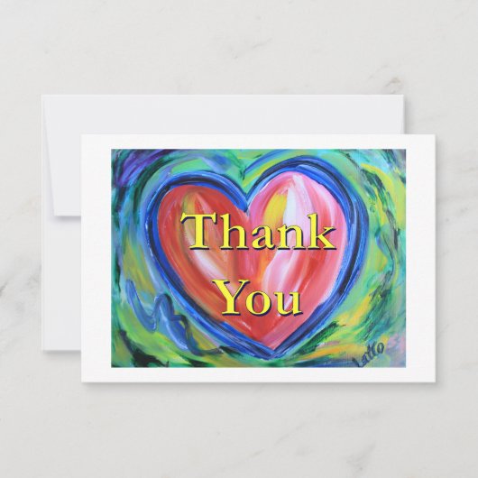 Carte Merci Heart Art Note (Devant)
