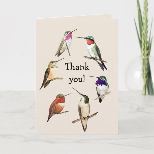 Carte Merci Hummingbirds (Devant)