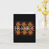 Carte Merci Infirmière d'urgence Thanksgiving ER Infirmi (Fleur jaune)