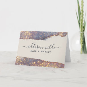 Carte Merci Iridescent Violet Or Glam Paillettes