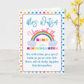 Carte merci jardin d'enfants Remerciements de l'enseigna (Fleur jaune)