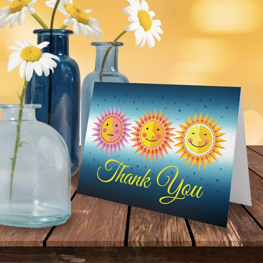 Carte Merci Jaune Souriante
