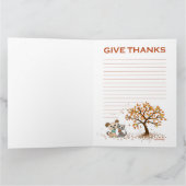 Carte Merci ! Joli Thanksgiving Automne Chien Chien (Intérieur)