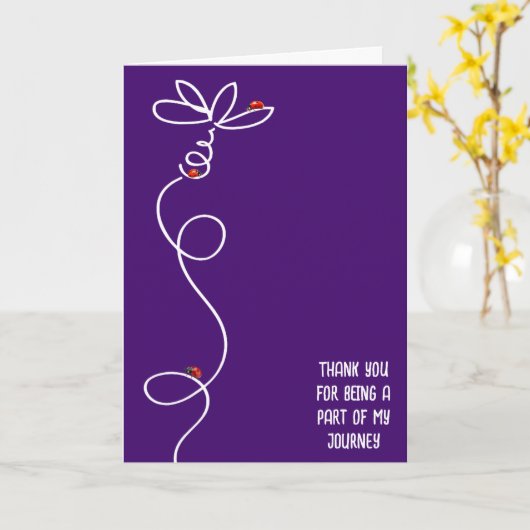 Carte Merci Ladybugs Sur Doodle Daisy (Fleur jaune)