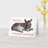 Carte Merci l'âne ami (Fleur jaune)