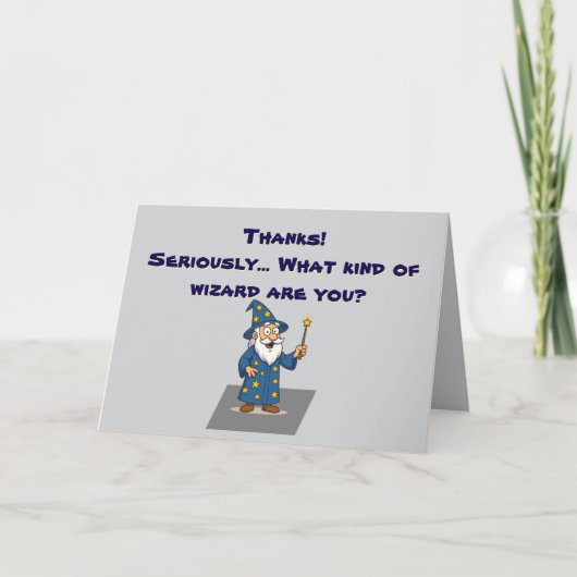 Carte 🧙 ♂️ "Merci, magicien glorieux" (Devant)