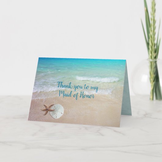 Carte Merci Maid of Honor Beach Shells (Devant)