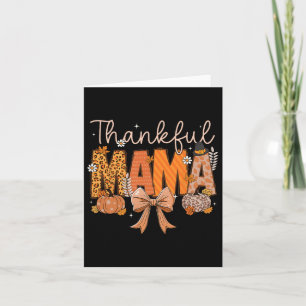 Carte Merci Mama Coquette Bows Maman Fall Thanksgiving