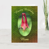 Carte Merci Maman Columbine Fleur Anniversaire (Devant)