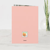 Carte merci maman orange minimal floral moderne (Dos)