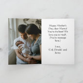 Carte merci maman orange minimal floral moderne (Intérieur)