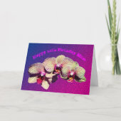 Carte Merci Maman Orchidées Fleur Anniversaire (Devant)