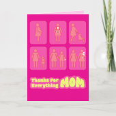 Carte Merci Maman pour tout, Fête des Mères Rose (Devant)