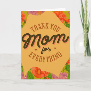 Carte Merci Maman pour tout Salutation de la Fête des Mè