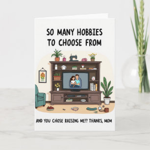 Carte Merci Maman rayée