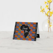 Carte Merci Mariage Afrique Inspiré Kente K48 (Fleur jaune)