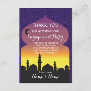 Carte Merci Mariage Arabian Nights