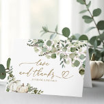 Carte Merci Mariage Citrouille Eucalyptus<br><div class="desc">Créez une suite élégante et intemporelle sur le thème des mariages,  qui reflète votre style sans effort avec des détails personnalisés.</div>