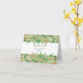 Carte Merci Mariage Eucalyptus de verdure rustique (Fleur jaune)