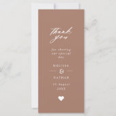 Carte Merci Mariage Mocha Photo Strip (Devant)