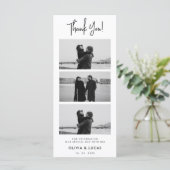 Carte Merci Mariage moderne chic de la bande photo (Debout devant)