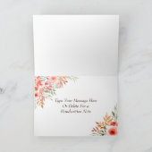 Carte Merci Mariage Peach Bouquet (Intérieur)